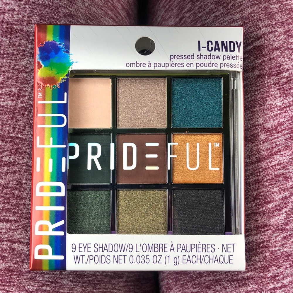 NIB Prideful Icandy Pressed Eye shadow pallet. 9 matte/shimmery powerful colors!